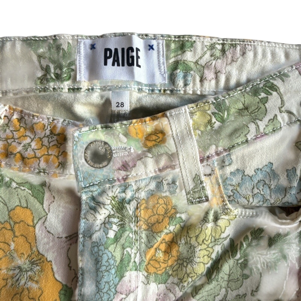 PAIGE Denim Vintage Floral Verdugo Skinny Jeans Women's 28 - Picture 4 of 5